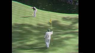 1975 Masters. Jack Nicklaus with an incredible birdie on the 16th