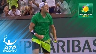 Jack Sock saves four match points to win | Indian Wells 2017 Day 6