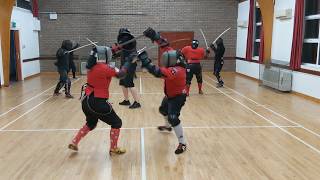 Black Fencer 'Scout' Arming Sword Test - Esther vs Nick