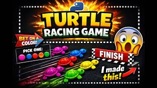 Python Turtle Racing Game 🐢 | Mini Game in Python using Turtle Graphics