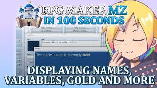 Displaying Names, Variables, Gold and More in the Message Box // RPG Maker MZ In 100 Seconds