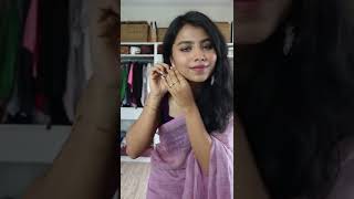 Styling a Lilac Linen Saree