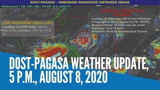 DOST-PAGASA weather update, 5 p.m., August 8, 2020