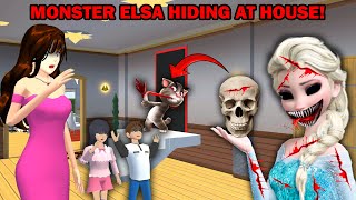 THERE'S A NEW ZOMBIE ELSA MONSTER HIDING HORROR SECRET ROOM IN THIS PLACE || SAKURA SCHOOL SIMULATOR