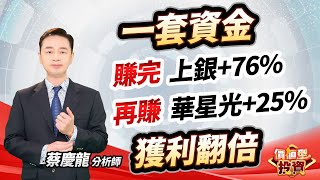 2025.01.03 蔡慶龍分析師【一套資金  賺完上銀+76% 再賺華星光+25% 獲利翻倍】#價值型投資 #蔡慶龍分析師