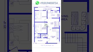 25 X 35 First Floor House Plan #shorts #youtubeshorts #viralvideos