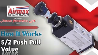 How 5/2 Push Pull Vave Works Detent & Spring Return | Push pull valve Working Animation Video