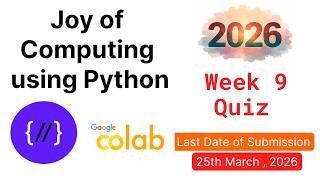 NPTEL Joy of Computing Using Python – Week 9 Quiz Answers 2026 (Proof Included)