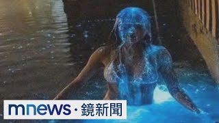 金門藍眼淚現蹤　寒流穿比基尼下水合影｜鏡新聞