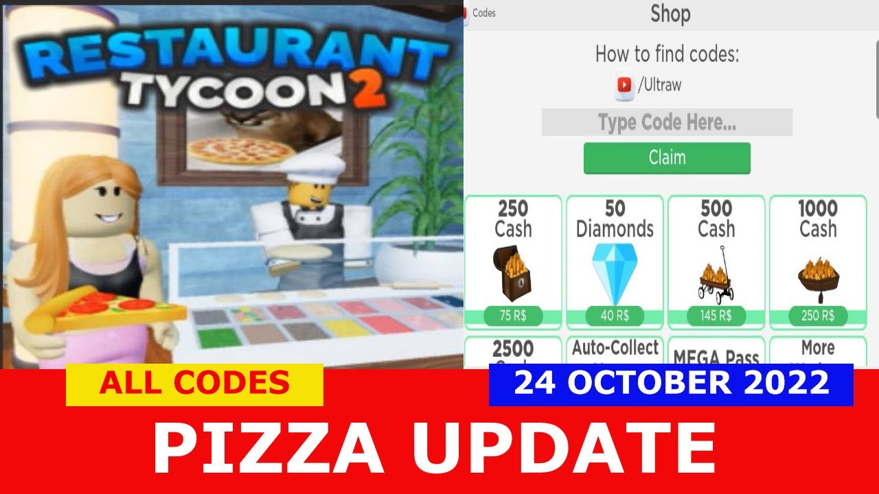 *ALL CODES WORK* [PIZZA UPDATE] Restaurant Tycoon 2 ROBLOX | 24 October ...