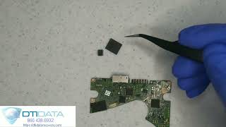 Western Digital PCB repair - replacing faulty components, firmware, and MCU on SED locked PCB.