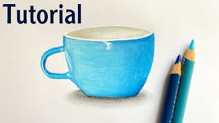 How To Draw A Cup | Color Pencil Tutorial
