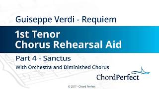 Verdi's Requiem Part 4 - Sanctus - 1st Tenor Chorus Rehearsal Aid