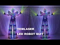 Full Color Pixel LED Robot Costume Clothes Stilts Walker Costume LED Suit Costume