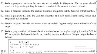 A Practical Introduction To Python Programming - Exercise 3 8 12a