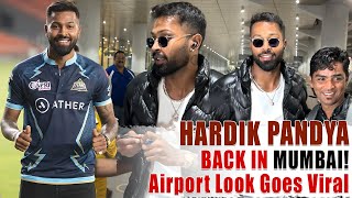 Hardik Pandya Returns to Mumbai! Spotted at Airport | Exclusive Footage 🏏✈️ #HardikPandya