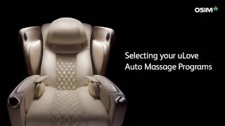 How to select auto-massage programs on OSIM uLove massage chair