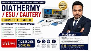 DIATHERMY / ESU / CAUTERY Complete Guide |Modes,Troubleshooting & Safety | LIVE 24.05.2026 | 3:00 PM