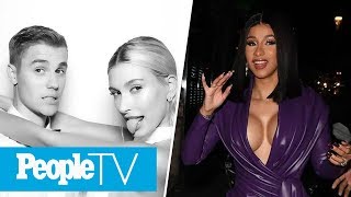 Cardi B. In Purple Latex Outfit For PFW, Justin Bieber Shares First Wedding Photos | PeopleTV
