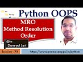 #78 | OOP | Method Resolution Order (MRO) | Python Tutorial for Beginners