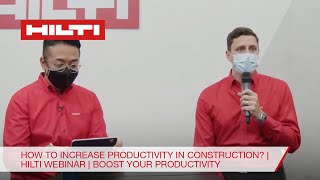 How to increase productivity in construction? | Hilti Webinar | Boost Your Productivity