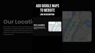 Add Google Maps to Website with HTML & CSS Tutorial #webdevelopment #html #css #coding #javascript