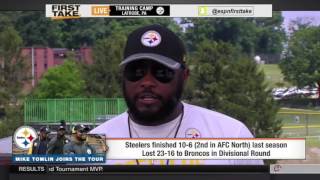 ESPN First Take   Mike Tomlin On Pittsburgh Steelers and Rooney Rule