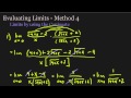 Limits - Evaluate by using Conjugates