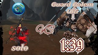 Toram Online 托蘭異世錄 HB solo vs Guard Golem Ulti 1:39