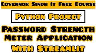 Password Strength Meter with Python & Streamlit | Python Tutorial for Beginners