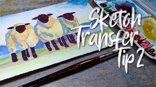 A simple way to fake a light table and transfer your sketch quickly!