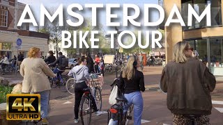 Exploring Amsterdam by Bike | 4K HDR 2024 🇳🇱