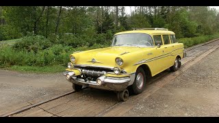 Riding the Gaspé Railroad in a '57 Pontiac Hi-Rail Vehicle