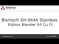 blentech sh 064a stainless ribbon blender 64 cu ft.