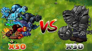 PVZ Fusion 2.2 Challenge!! 50 All Plants vs 30 Armed Gargantuar - Who Will Win?