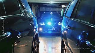 Whelen HHS3200, SA314A, HOWLER, ION Blue, ION Split B/R on a Nissan Xtrail, by blink\u0026echo