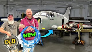 Installing Engine Control Cables In The Free Abandoned Airplane !