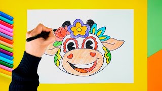 Dibujando y Coloreando a la Vaca Lola, Vacatrina - Toy Cantando