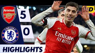 Sport :Arsenal VS Chelsea [ 5- 0 ] Premier League Highlights Leandro Trossard Goal Kai Havertz Goal