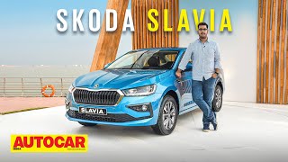 Skoda Slavia walkaround - New Honda City rival is a junior Octavia! | First Look | Autocar India