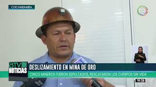 COCHABAMBA: CINCO HOMBRES QUE EXTRAÍAN ORO MUEREN POR UN DESLIZAMIENTO EN EL RIO HUAJCHAMAYU