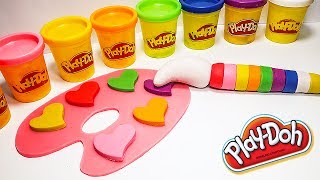 Learn Colors with Play Doh Paint Pallet Ice Cream Play Doh Finger Family Nursery Rhyme For Kids