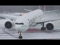 hear freak snowfall close manchester airport in minutes