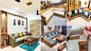 Modern L shape sofa design 2025 | Sofa design ideas for living room | Sheesham Wooden sofa set