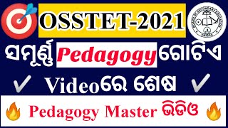 ସମ୍ପୂର୍ଣ୍ଣ Pedagogy ଗୋଟିଏ video ରେ ଶେଷ|Pedagogy master video|osstet exam special |osstet exam 2021