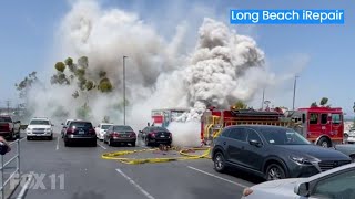 U-Haul truck burst into flames, prompts evacuation at a nearby Costco