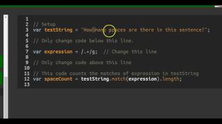 Find Whitespace with Regular Expressions, freeCodeCamp Basic Javascript