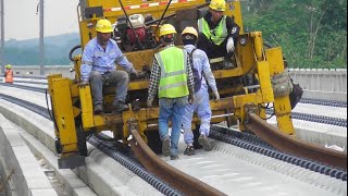 Benar2 Dikebut, Pemasangan REL Kereta Cepat Jakarta Bandung Jalur Slab Track