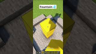 Minecraft Water Fountain💦 #shorts