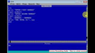 Addition Of Two Numbers In qbasic |Simple Coding-#5
